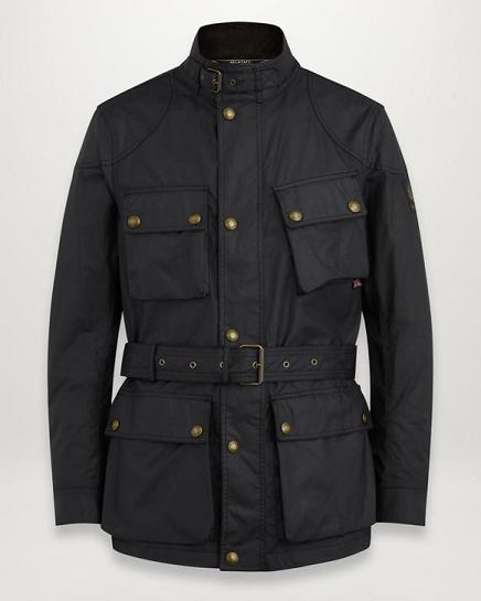 Veste Cirée Belstaff Homme Trialmaster Noir Coton Soldes VD7641529